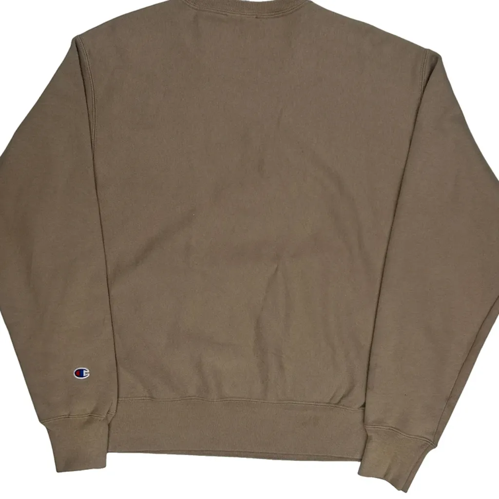 Reverse Weave Champion Sweatshirt - Large Brown Cotton - Image 6