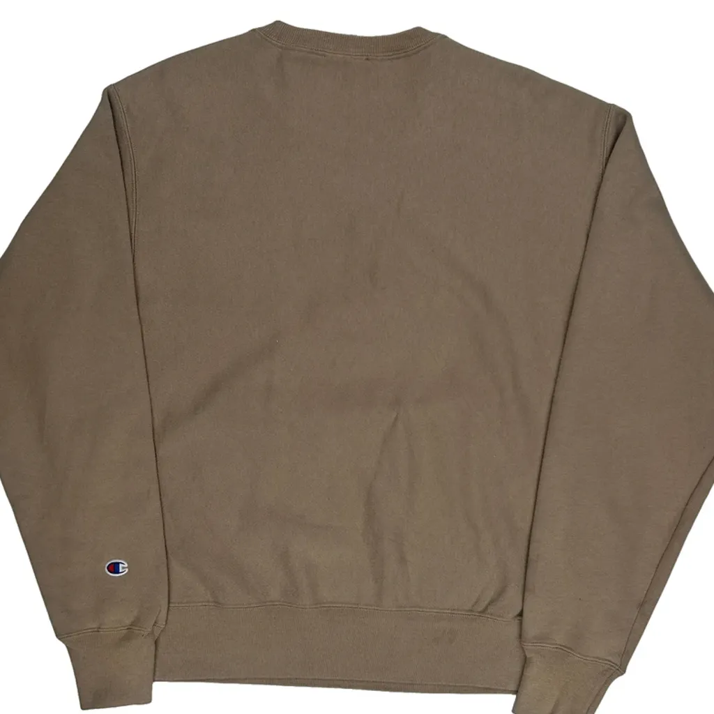 Reverse Weave Champion Sweatshirt - Large Brown Cotton - Image 7