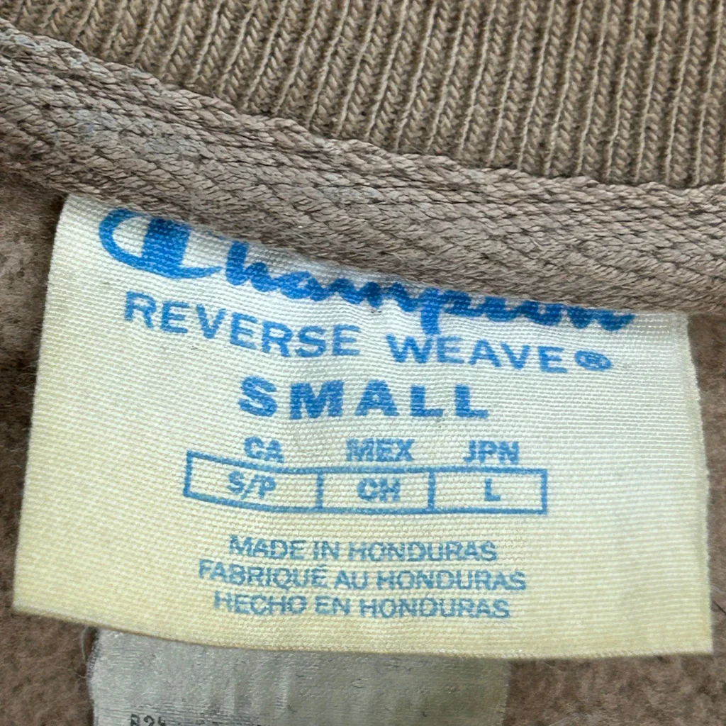 Reverse Weave Champion Sweatshirt - Small Brown Cotton Blend - Image 3