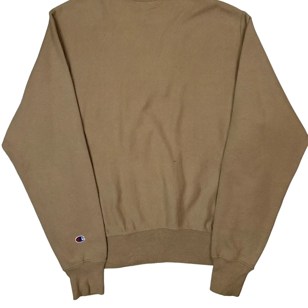 Reverse Weave Champion Sweatshirt - Small Brown Cotton Blend - Image 7
