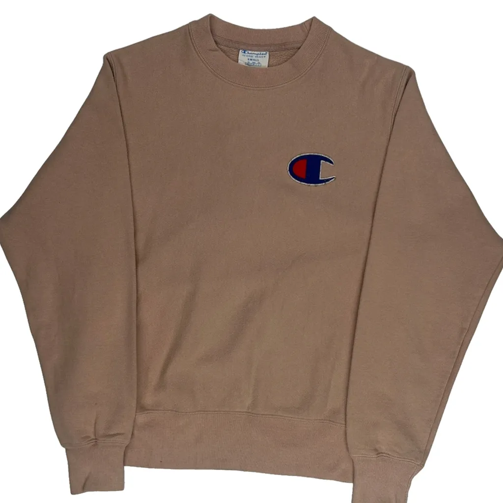 Reverse Weave Champion Sweatshirt - Small Brown Cotton Blend - Image 5