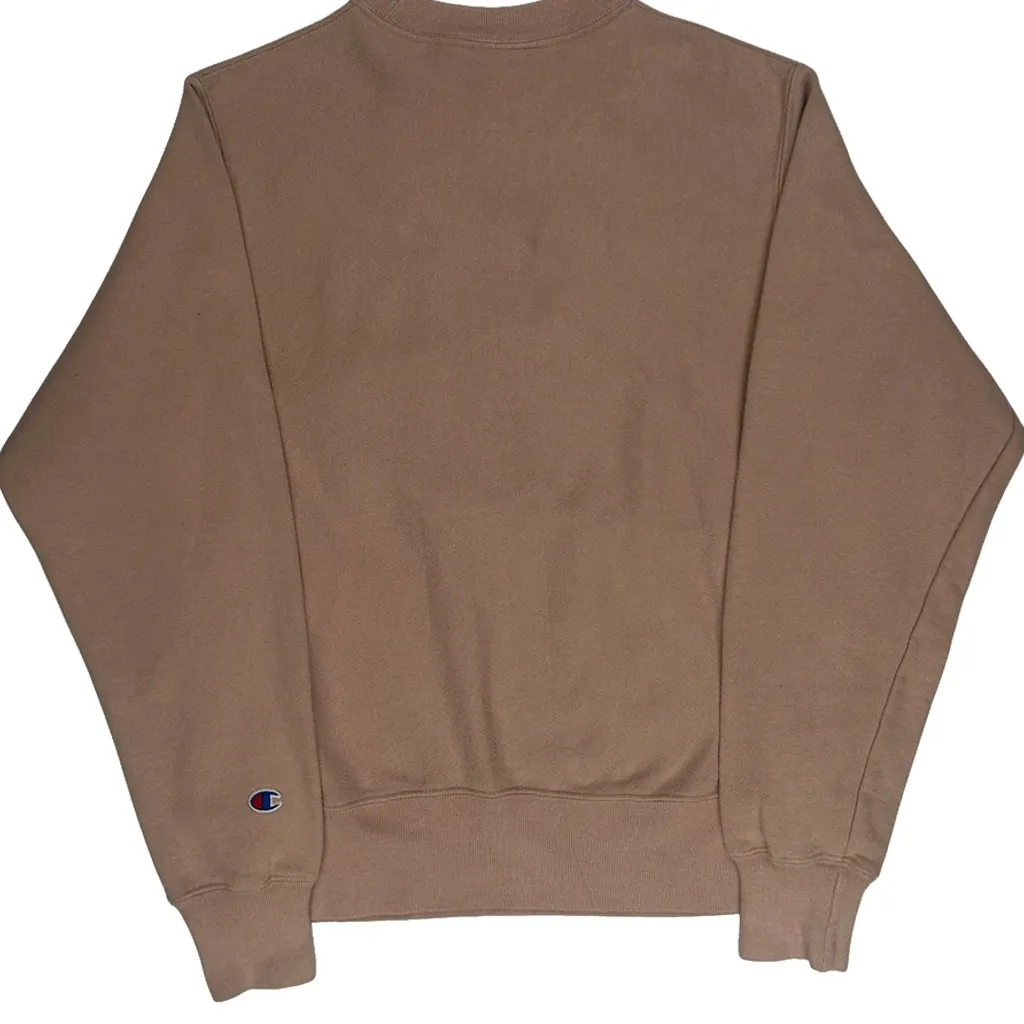 Reverse Weave Champion Sweatshirt - Small Brown Cotton Blend - Image 6
