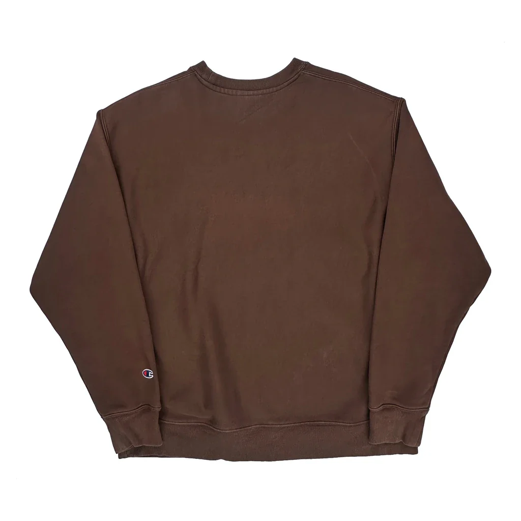 Reverse Weave Champion Sweatshirt - XL Brown Cotton Blend - Image 2