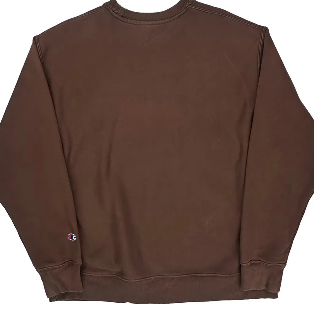 Reverse Weave Champion Sweatshirt - XL Brown Cotton Blend - Image 7