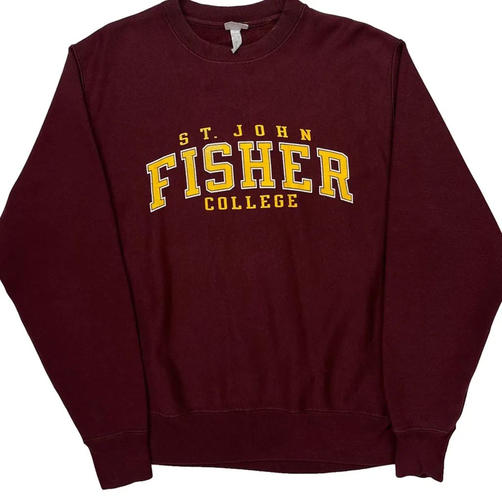 Reverse Weave Champion College Sweatshirt - Medium Burgundy Cotton - Image 5
