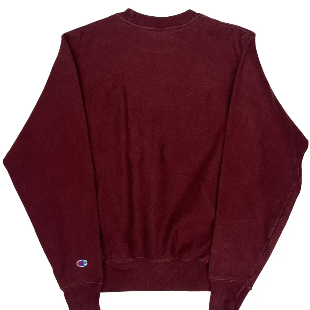 Reverse Weave Champion Harvard Sweatshirt - Small Burgundy Cotton - Image 6
