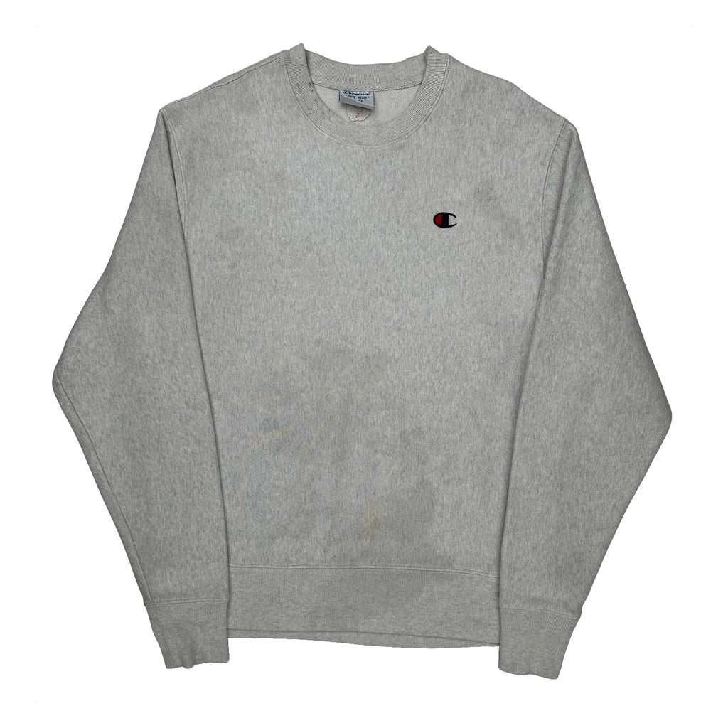 Reverse Weave Champion Sweatshirt - Large Gray Cotton