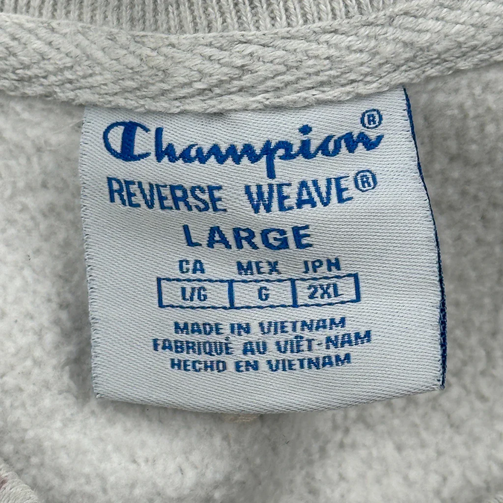 Reverse Weave Champion Sweatshirt - Large Gray Cotton - Image 3