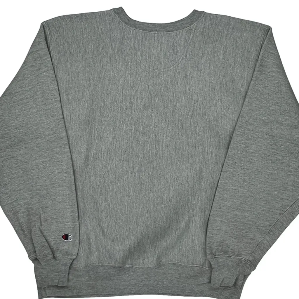 Reverse Weave Champion Mount Union Lacrosse Sweatshirt - Medium Gray Cotton Blend - Image 7
