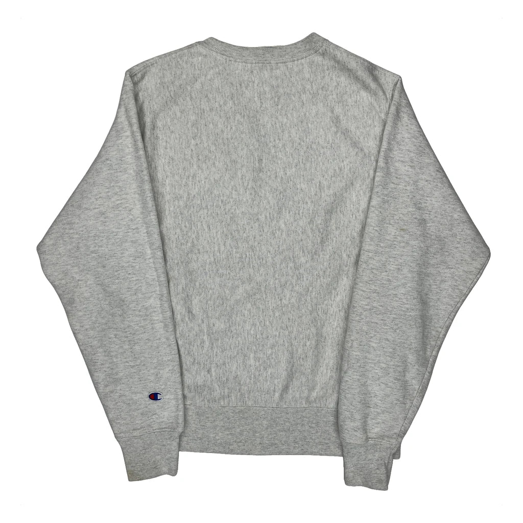 Reverse Weave Champion Ramapo College Sweatshirt - Small Gray Cotton Blend - Image 2