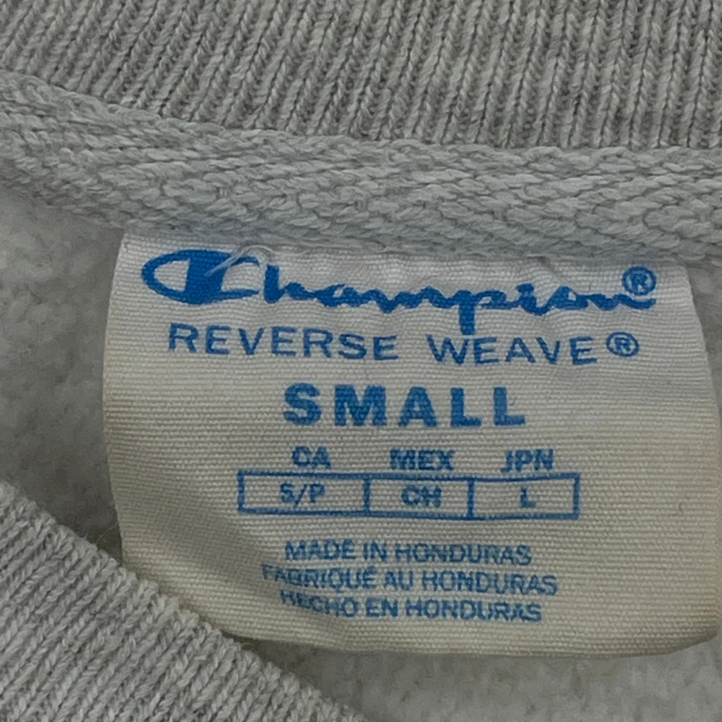 Reverse Weave Champion Ramapo College Sweatshirt - Small Gray Cotton Blend - Image 3