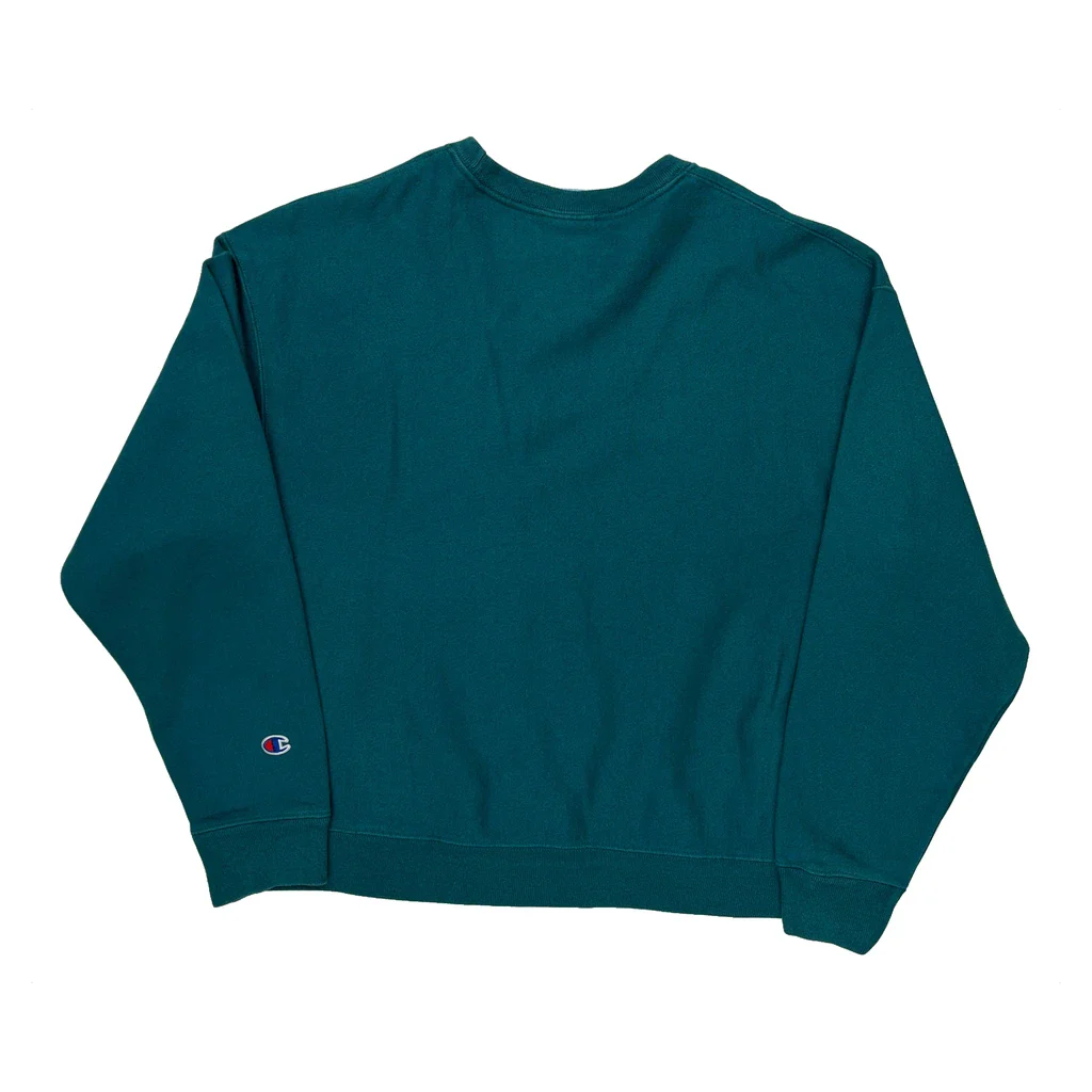 Reverse Weave Champion Sweatshirt - XL Green Cotton - Image 2