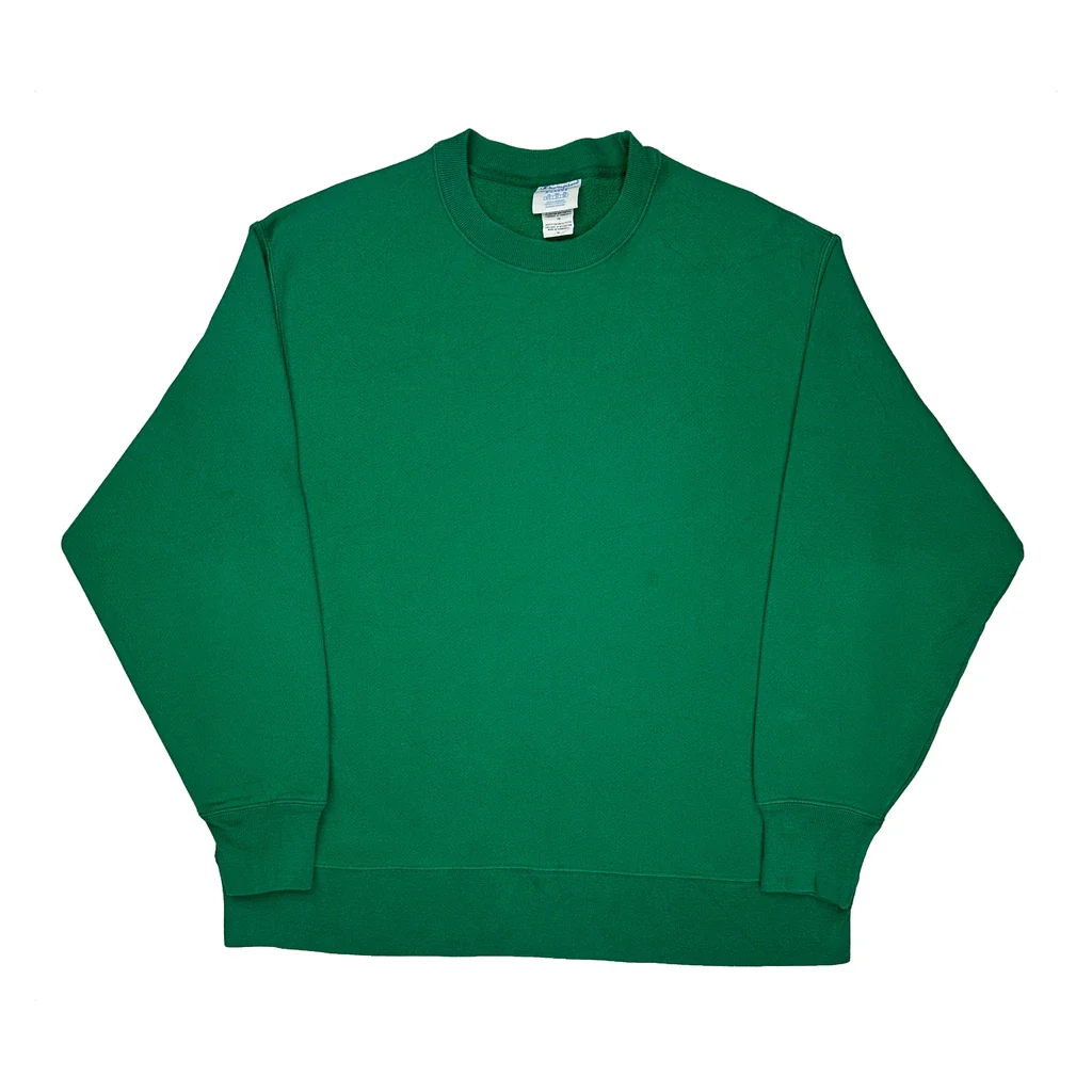 Reverse Weave Champion Sweatshirt - XL Green Cotton Blend