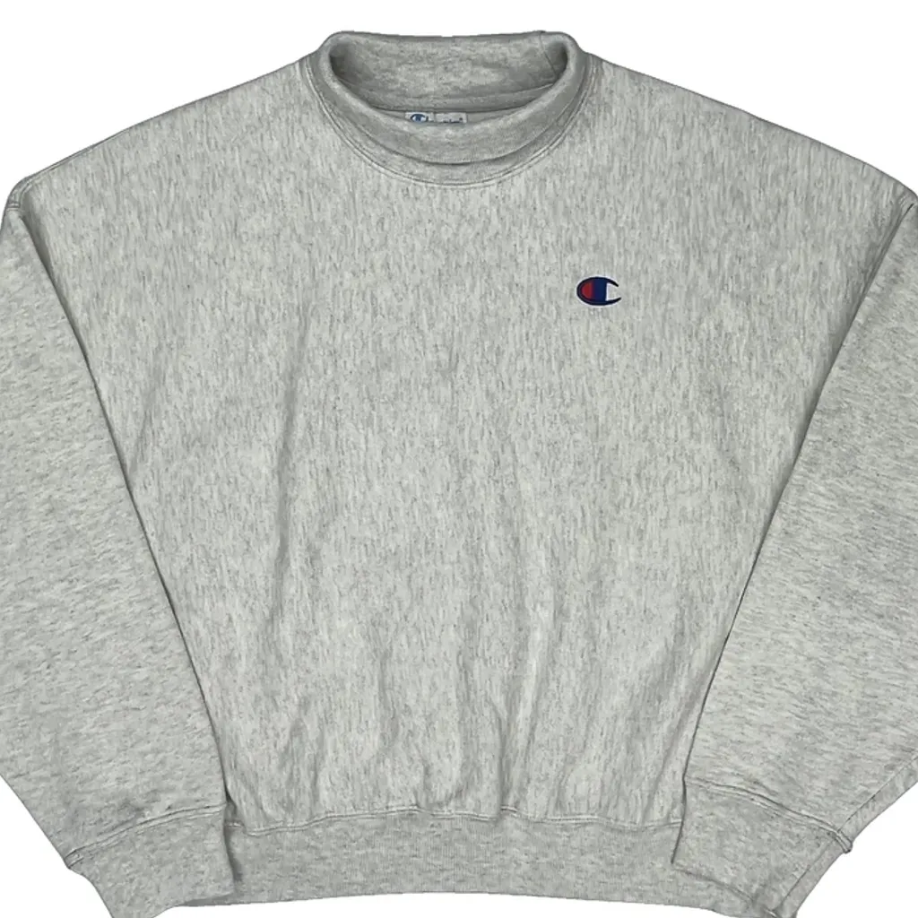 Reverse Weave Champion Sweatshirt - Large Grey Cotton Blend - Image 4