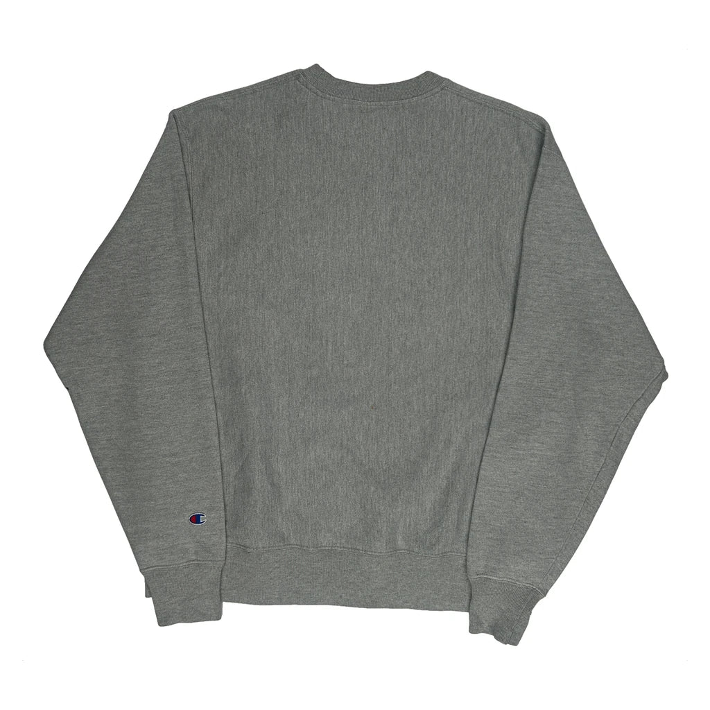 Reverse Weave Champion Sweatshirt - Large Grey Cotton Blend - Image 2