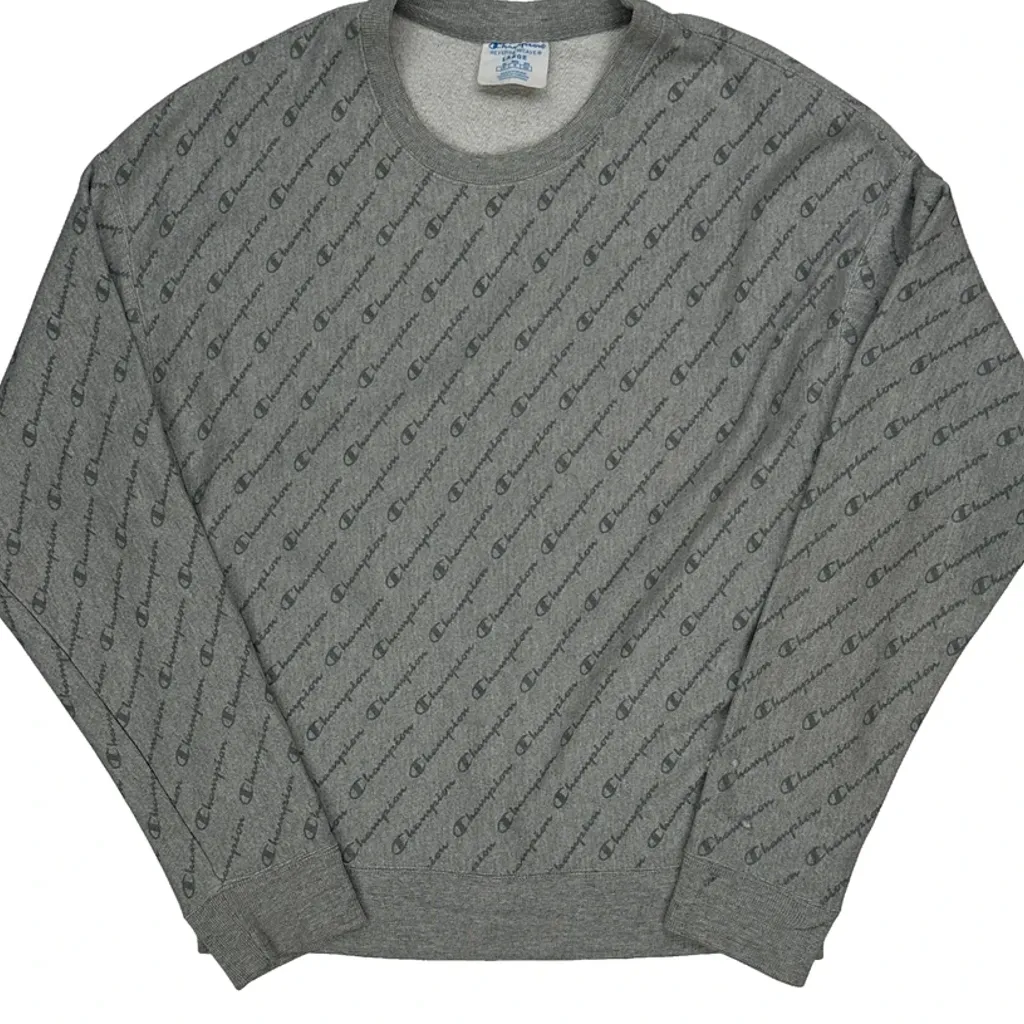 Reverse Weave Champion Sweatshirt - Large Grey Cotton - Image 4