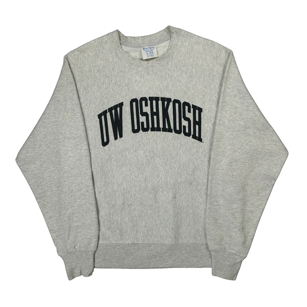 Reverse Weave Champion College Sweatshirt - Medium Grey Cotton