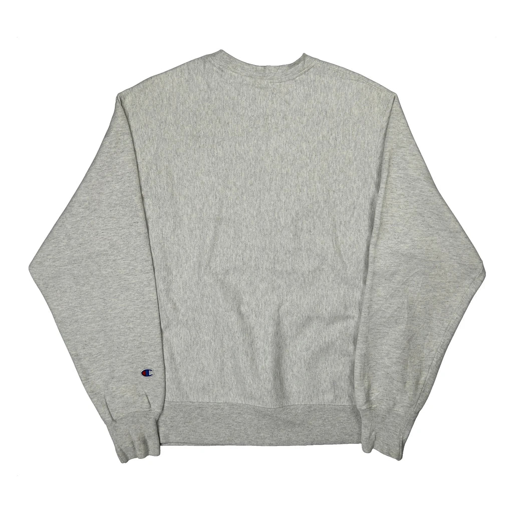 Reverse Weave Champion College Sweatshirt - Medium Grey Cotton - Image 2