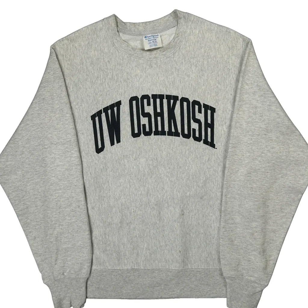 Reverse Weave Champion College Sweatshirt - Medium Grey Cotton - Image 5