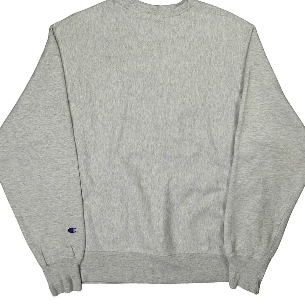 Reverse Weave Champion College Sweatshirt - Medium Grey Cotton - Image 6