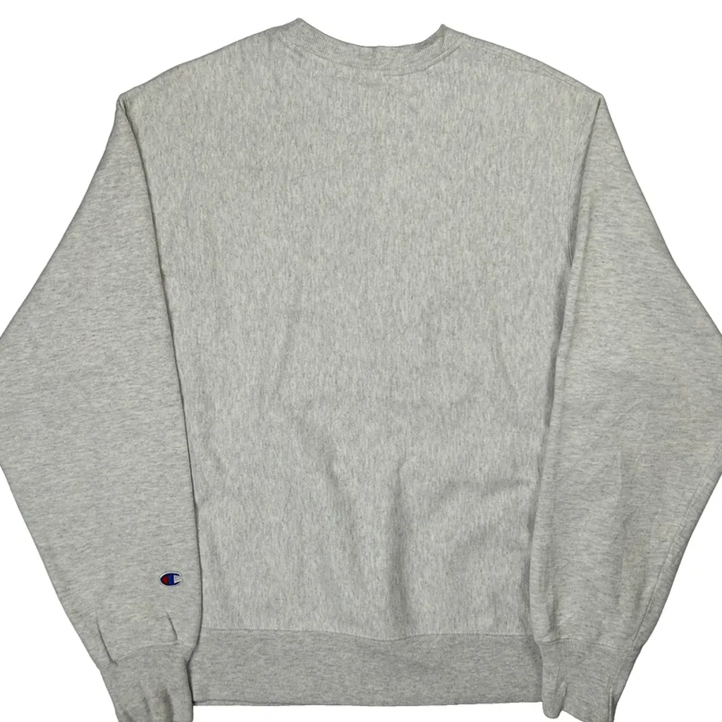 Reverse Weave Champion College Sweatshirt - Medium Grey Cotton - Image 7