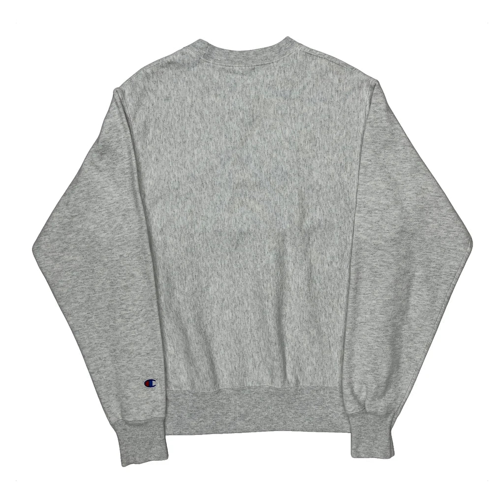 Reverse Weave Champion Sweatshirt - Small Grey Cotton - Image 2