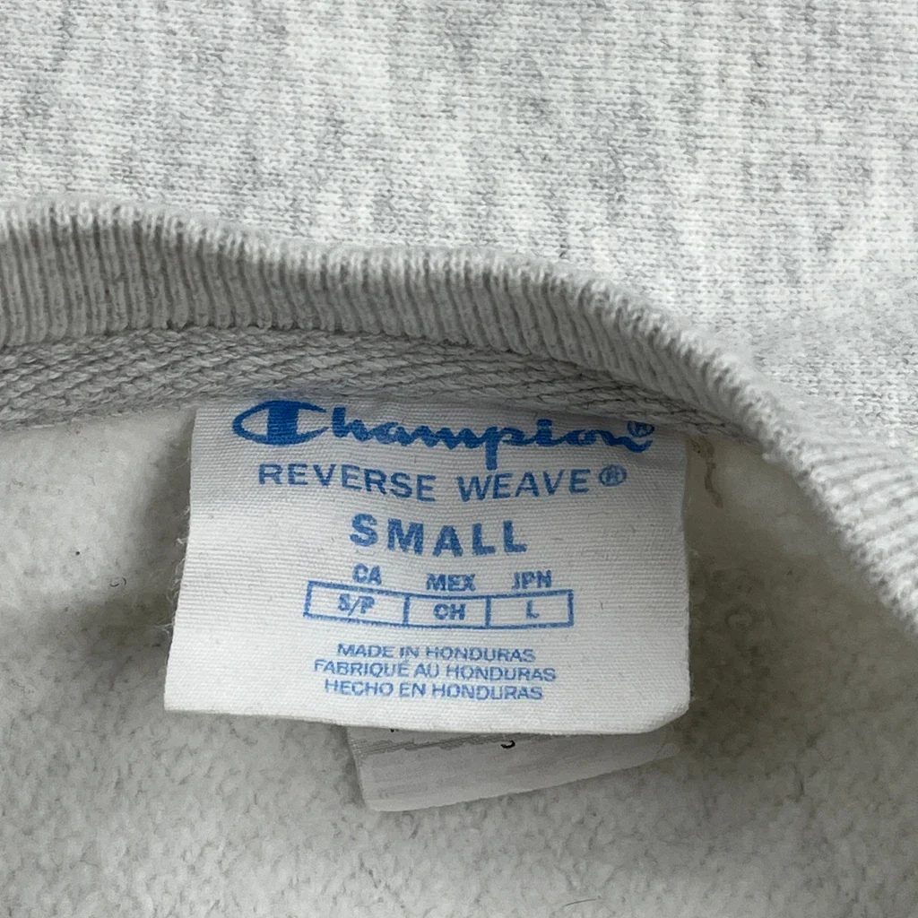 Reverse Weave Champion Sweatshirt - Small Grey Cotton - Image 3