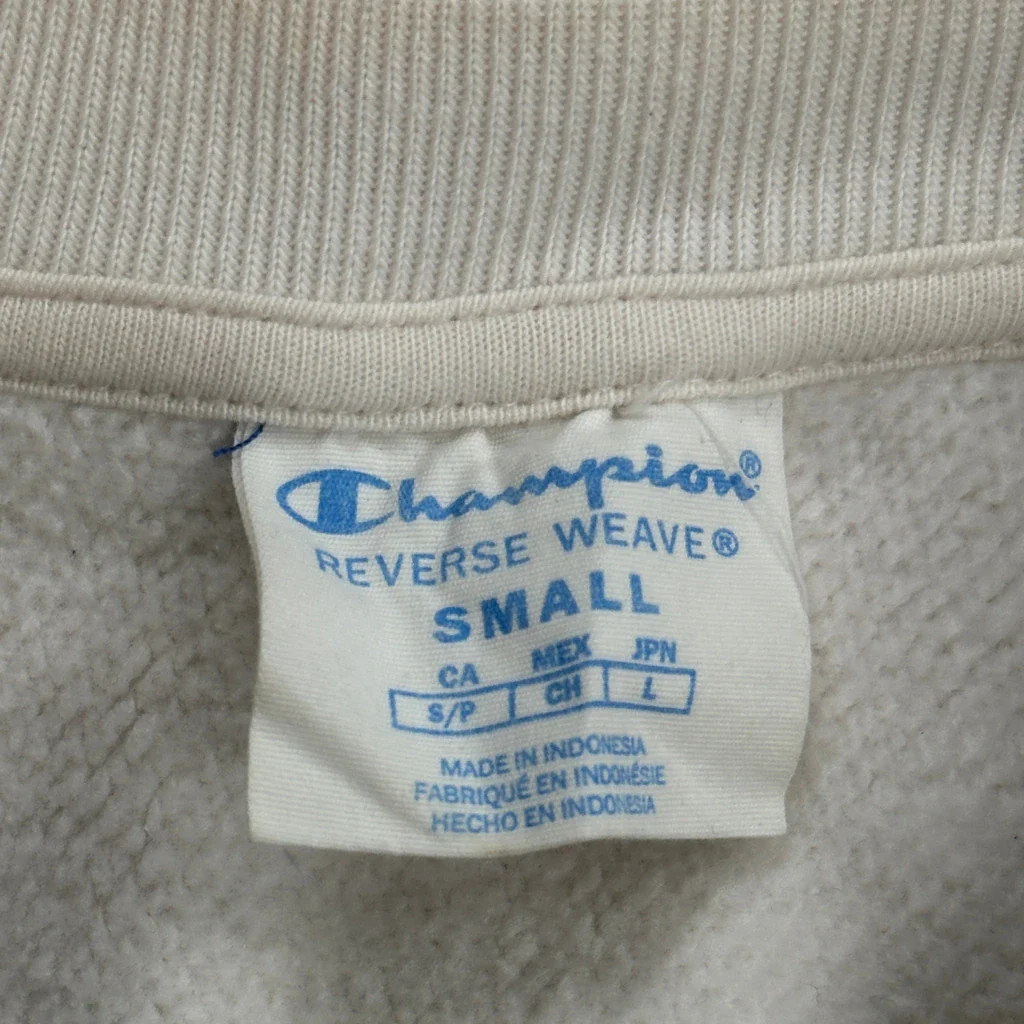 Reverse Weave Champion Contrast Stitch Sweatshirt - Small Grey Cotton - Image 3