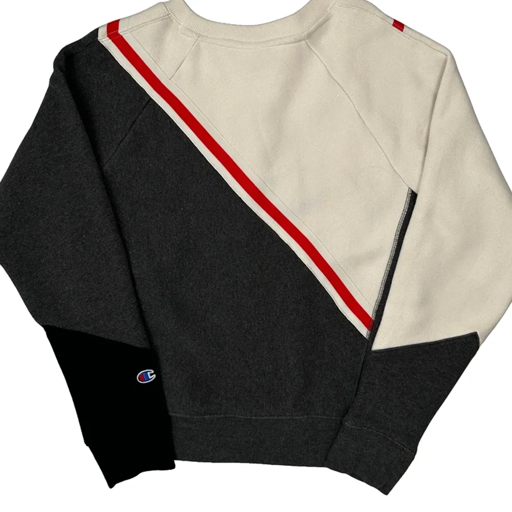 Reverse Weave Champion Contrast Stitch Sweatshirt - Small Grey Cotton - Image 7