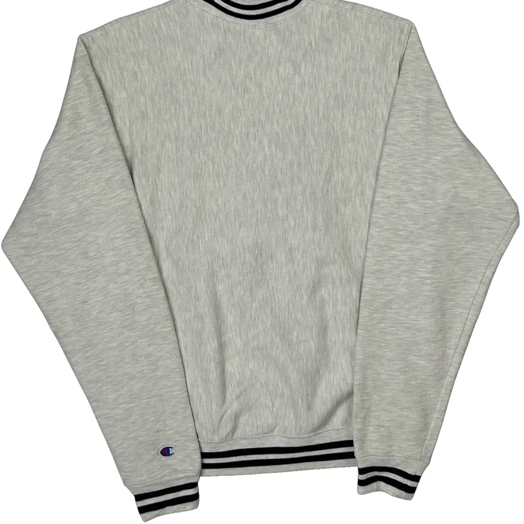Reverse Weave Champion Quinnipiac Sweatshirt - Small Grey Cotton Blend - Image 6