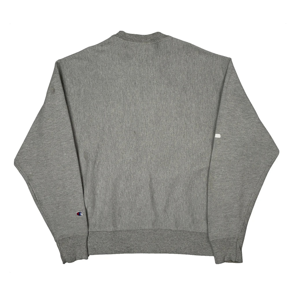 Reverse Weave Champion USA Sweatshirt - XL Grey Cotton Blend - Image 2