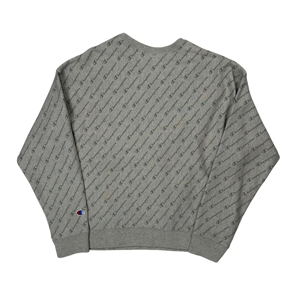 Reverse Weave Champion Sweatshirt - XL Grey Cotton Blend - Image 2