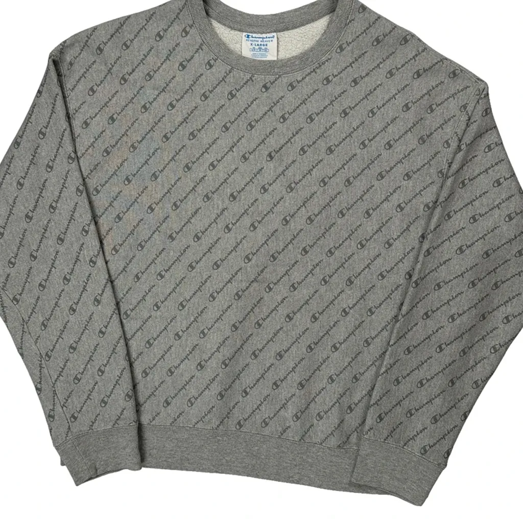 Reverse Weave Champion Sweatshirt - XL Grey Cotton Blend - Image 5
