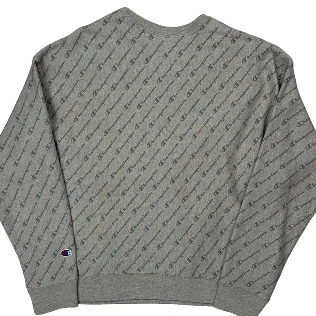 Reverse Weave Champion Sweatshirt - XL Grey Cotton Blend - Image 7