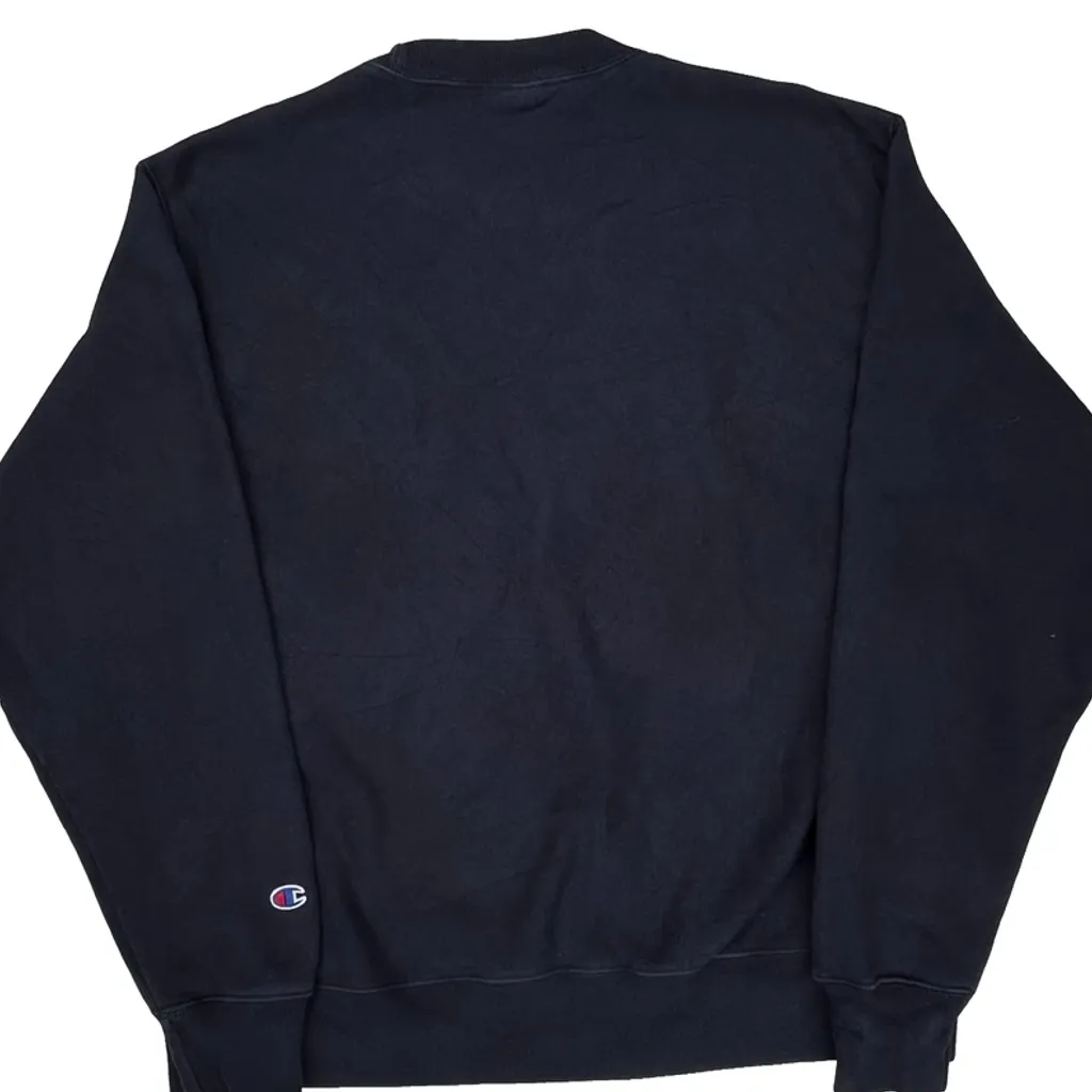 Reverse Weave Champion Sweatshirt - Large Navy Cotton - Image 6