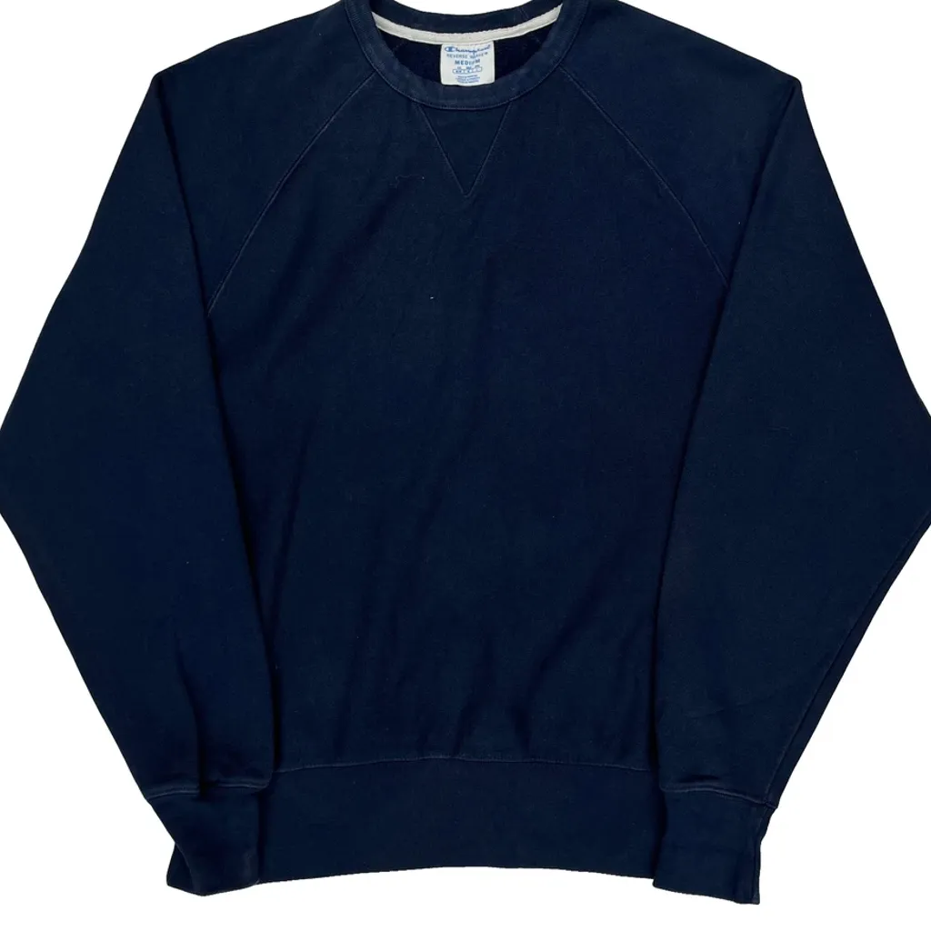 Reverse Weave Champion Sweatshirt - Medium Navy Cotton - Image 4