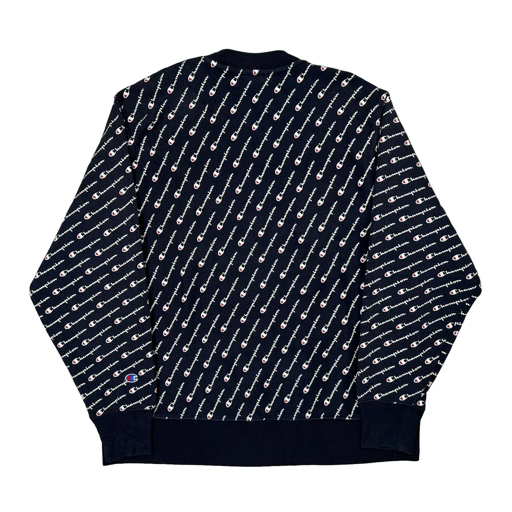 Reverse Weave Champion Sweatshirt - XL Navy Cotton - Image 2