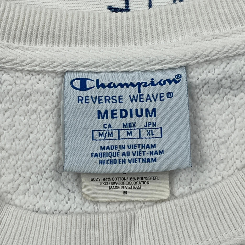 Reverse Weave Champion Sweatshirt - Medium White Cotton Blend - Image 3