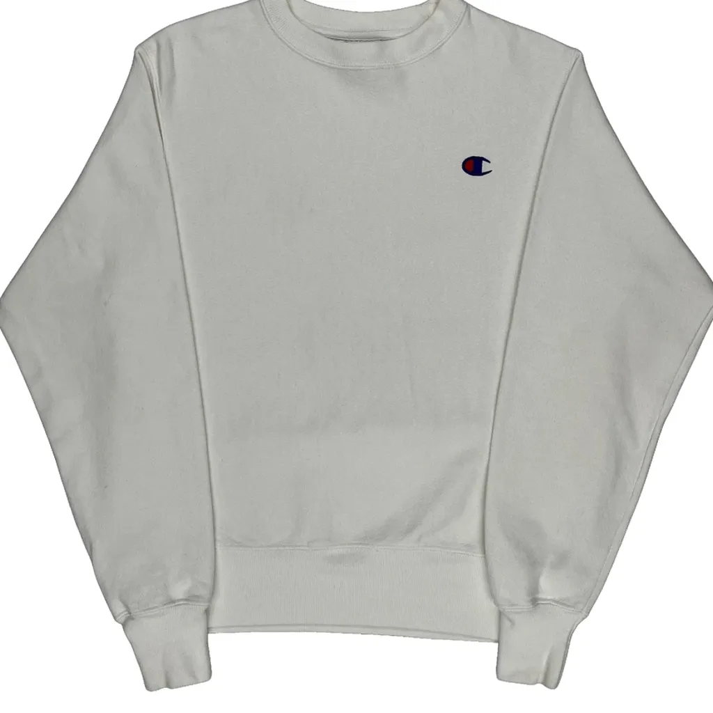 Reverse Weave Champion Sweatshirt - Small White Cotton - Image 5