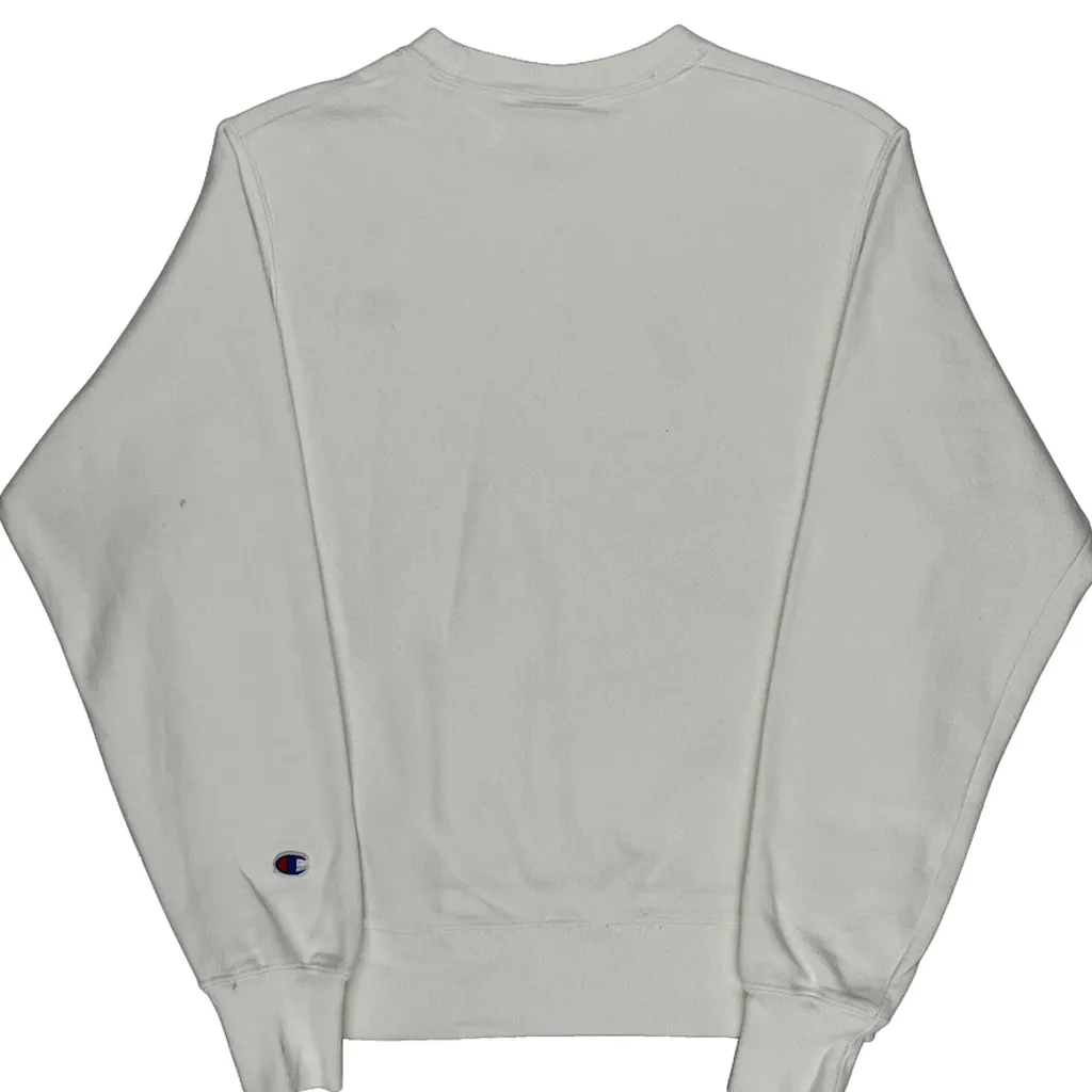 Reverse Weave Champion Sweatshirt - Small White Cotton - Image 6