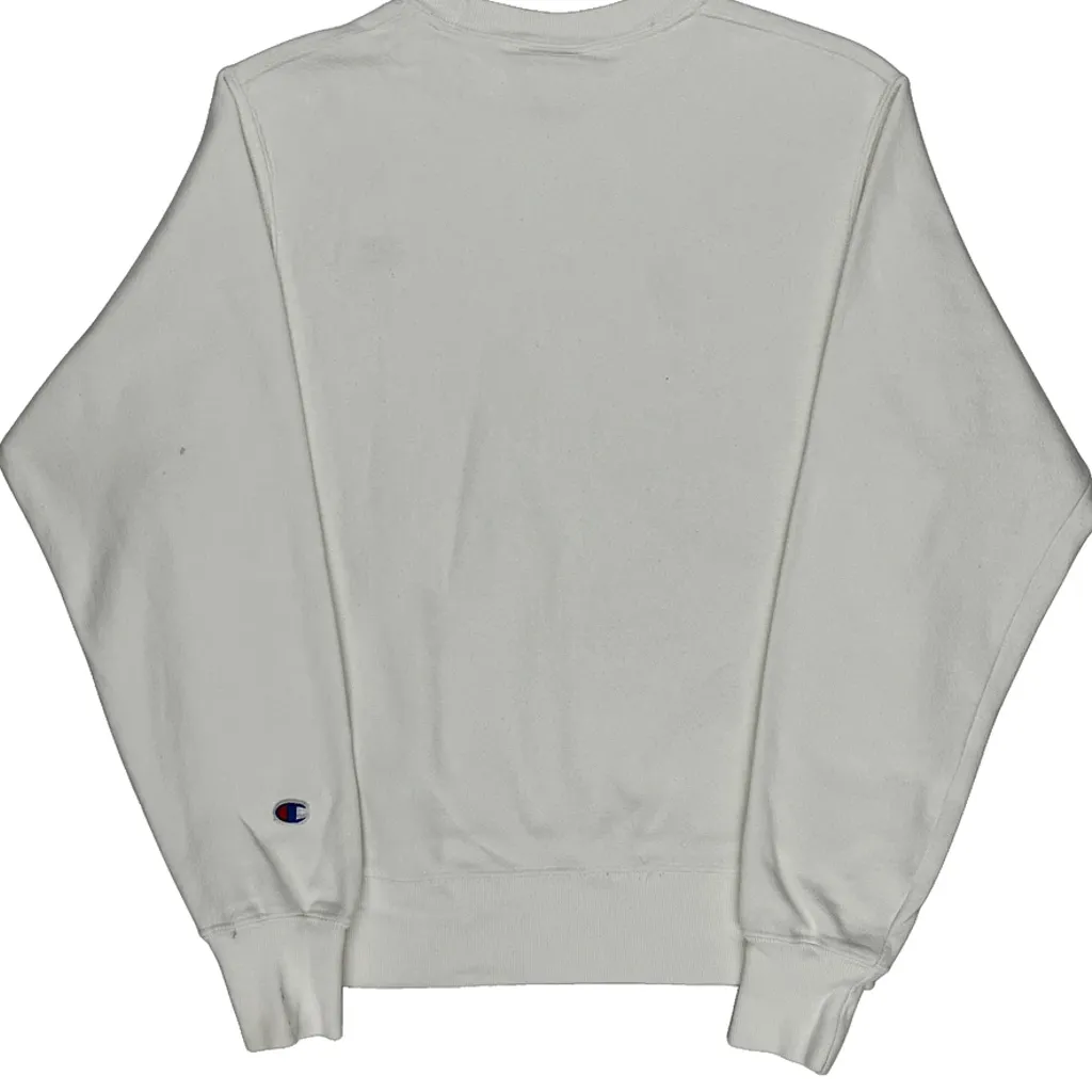 Reverse Weave Champion Sweatshirt - Small White Cotton - Image 7