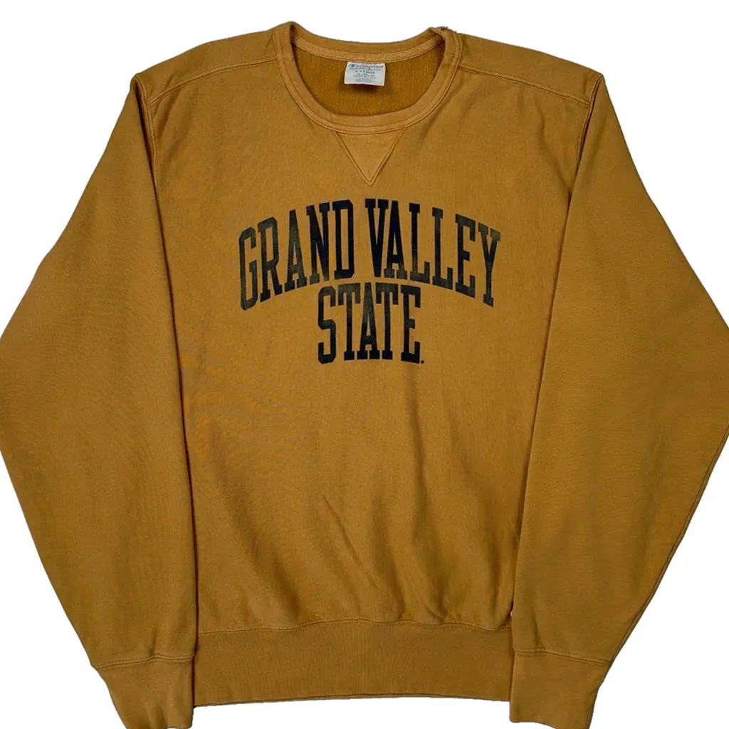Reverse Weave Champion College Sweatshirt - XL Yellow Cotton - Image 5