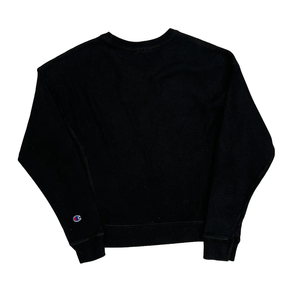 Reverse Weave Champion Sweatshirt - Small Black Cotton - Image 2