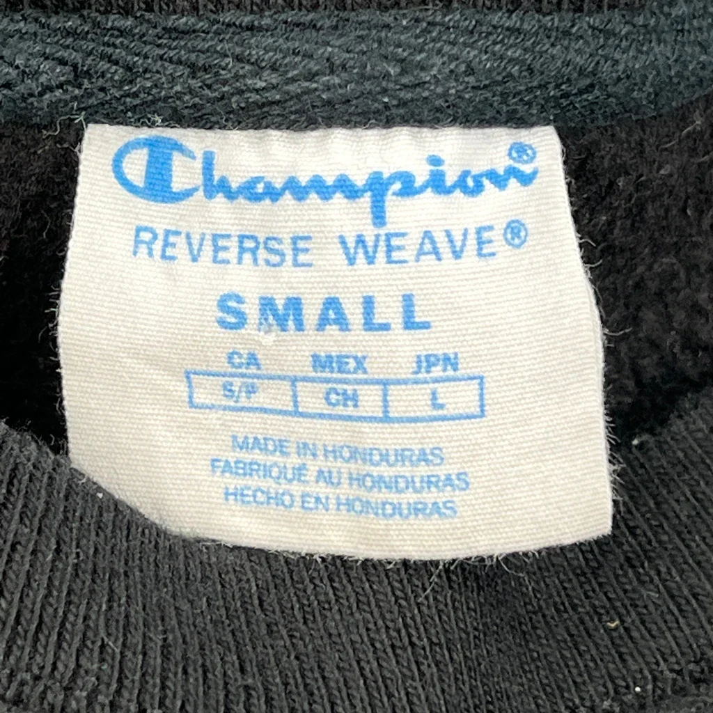 Reverse Weave Champion Sweatshirt - Small Black Cotton - Image 3