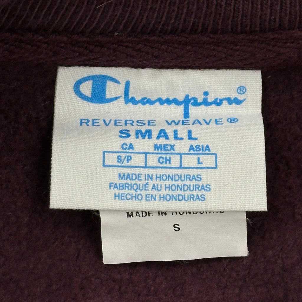 Reverse Weave Champion Sweatshirt - Small Burgundy Cotton - Image 3