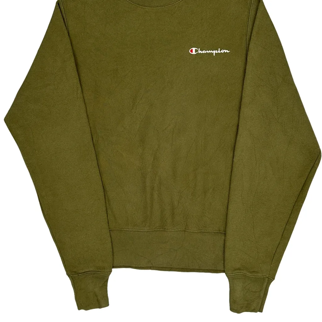 Reverse Weave Champion Sweatshirt - XS Green Cotton - Image 4