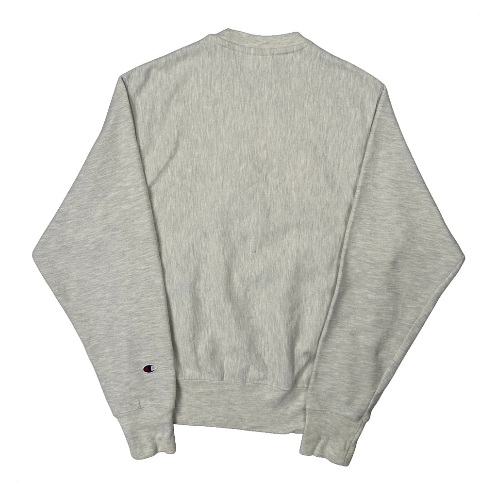 Reverse Weave Champion College Sweatshirt - Small Grey Cotton - Image 2