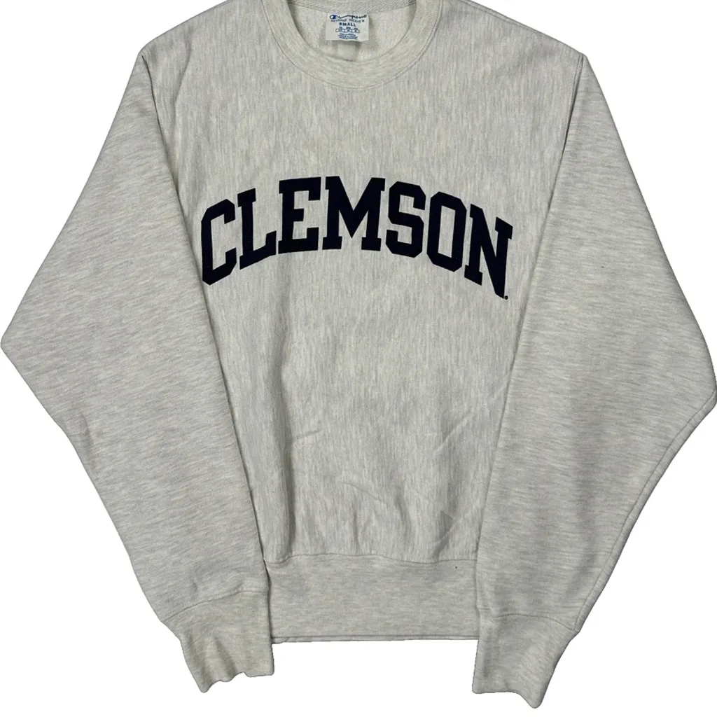 Reverse Weave Champion College Sweatshirt - Small Grey Cotton - Image 4