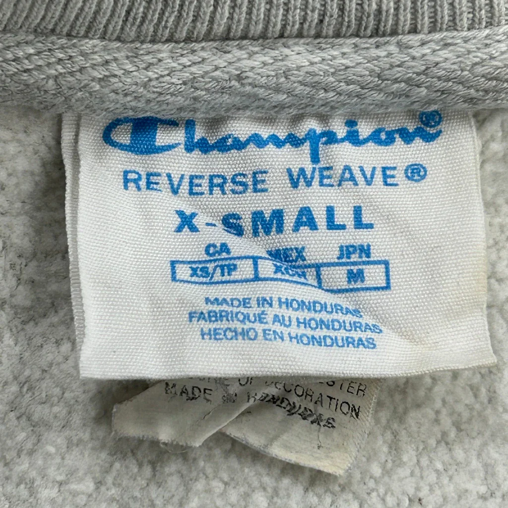 Reverse Weave Champion Sweatshirt - XS Grey Cotton - Image 3