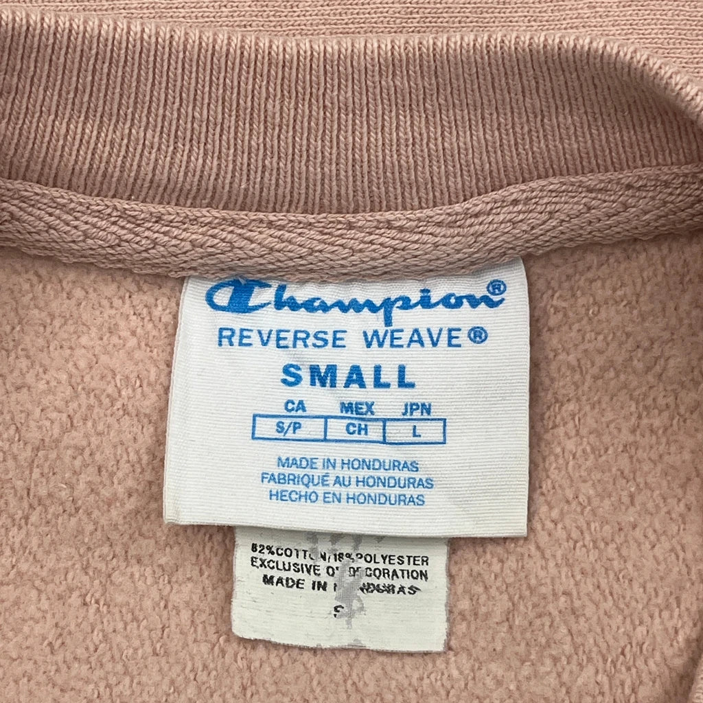 Reverse Weave Champion Sweatshirt - Small Pink Cotton Blend - Image 3